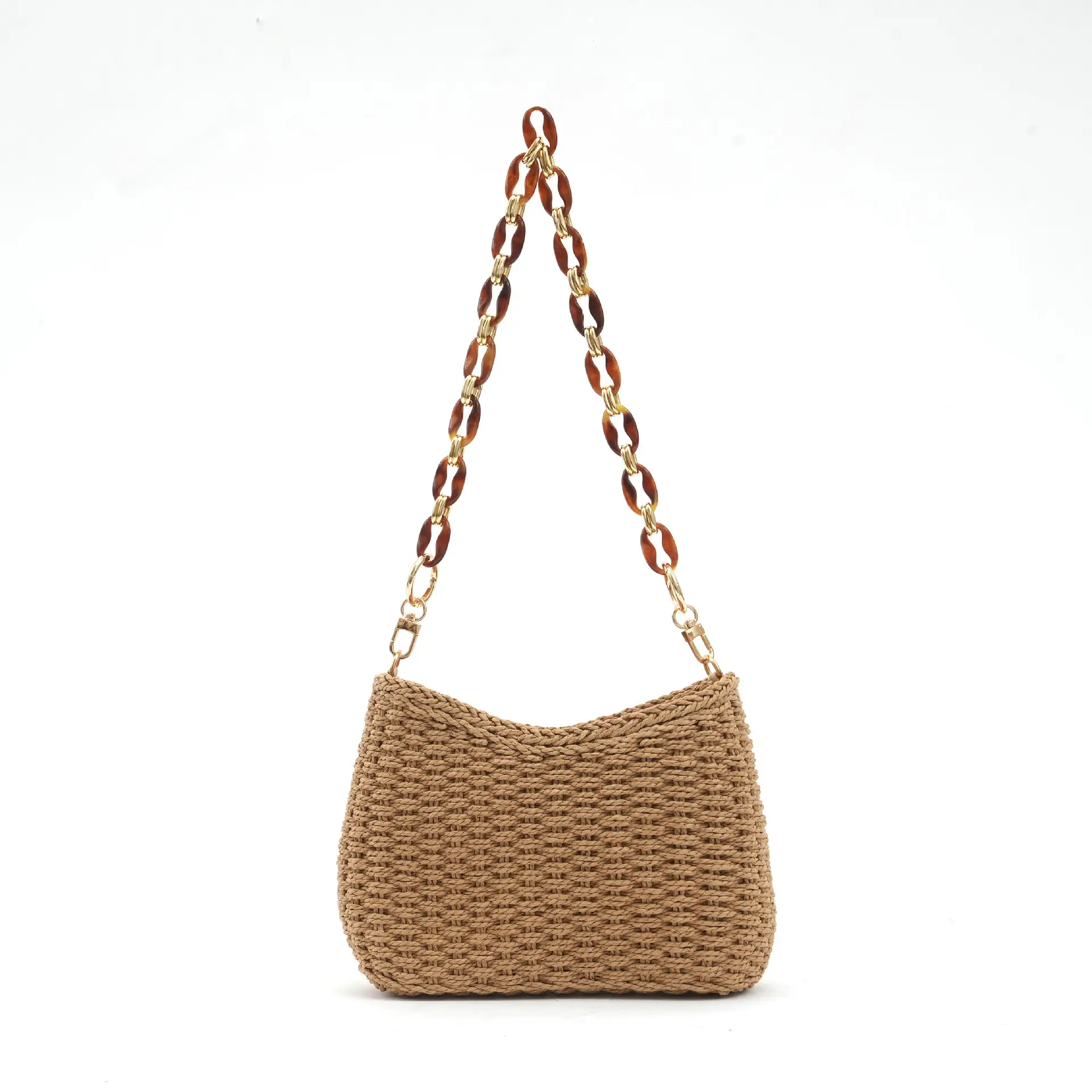 Hand-Woven Chain Underarm Bag for Women