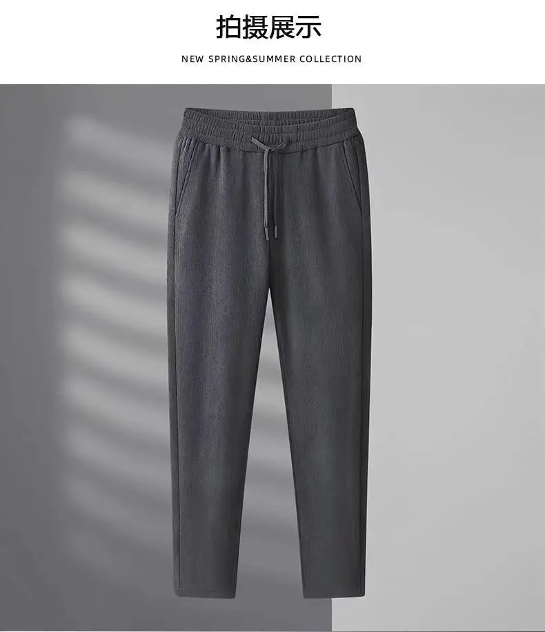 Men's Dark Blue Corduroy Pants Thick Fleece Lined Winter Casual — feature 7