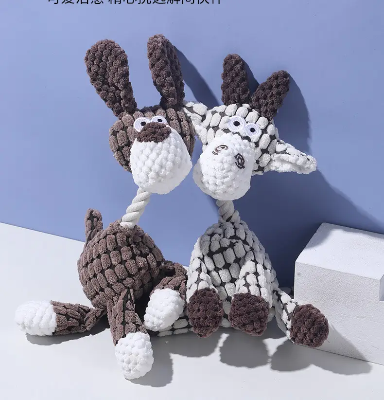 Pet Toys Dog Bite Toys Dog Bite Vocal Toys Funny Donkey Bite Resistant Molar Pet Plush Toys Wholesale — feature 18