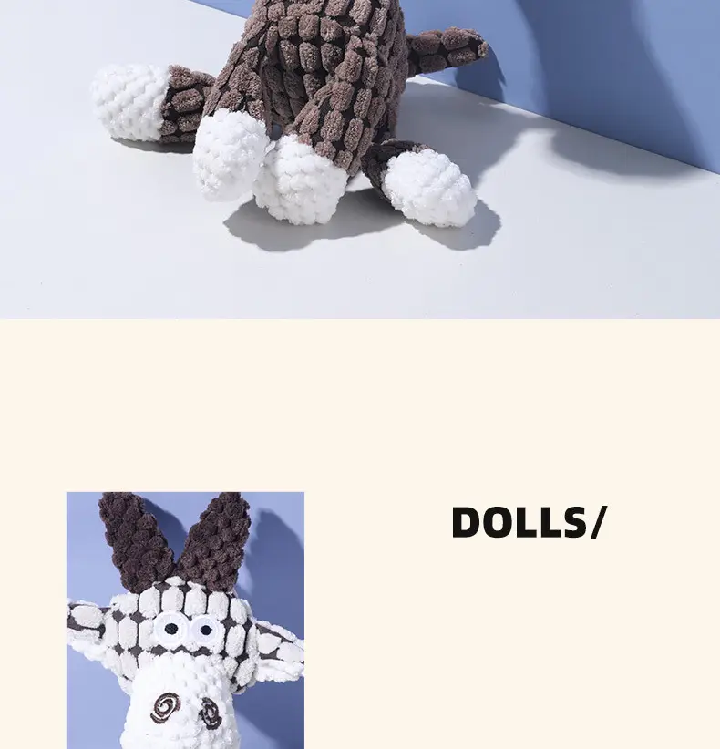 Pet Toys Dog Bite Toys Dog Bite Vocal Toys Funny Donkey Bite Resistant Molar Pet Plush Toys Wholesale — feature 8