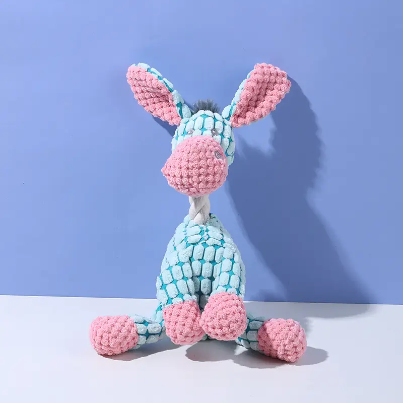 Pet Toys Dog Bite Toys Dog Bite Vocal Toys Funny Donkey Bite Resistant Molar Pet Plush Toys Wholesale - Image 3