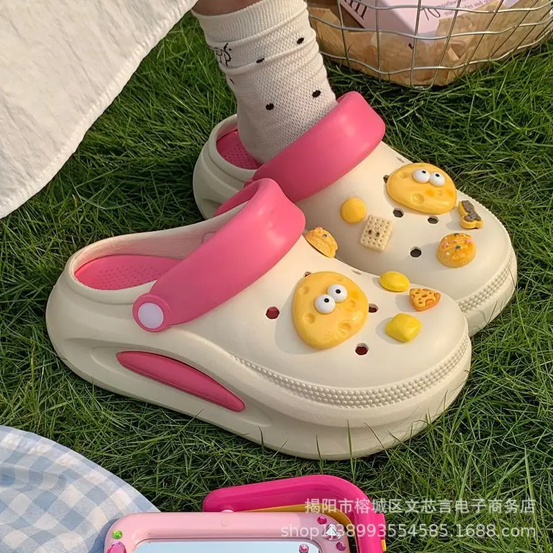 Women's New Croc Shoes Women's Thick-Soled Increased Outerwear Sandals Slippers Women's Summer Cross-Border Wholesale - Image 76