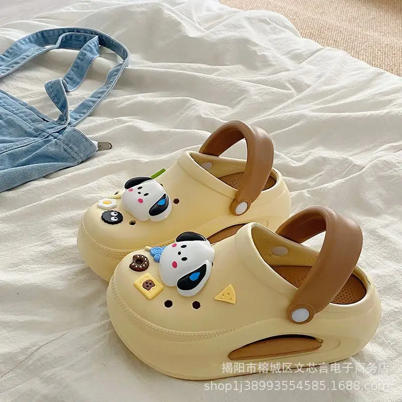 Sweat dog air cushion hole shoes brown