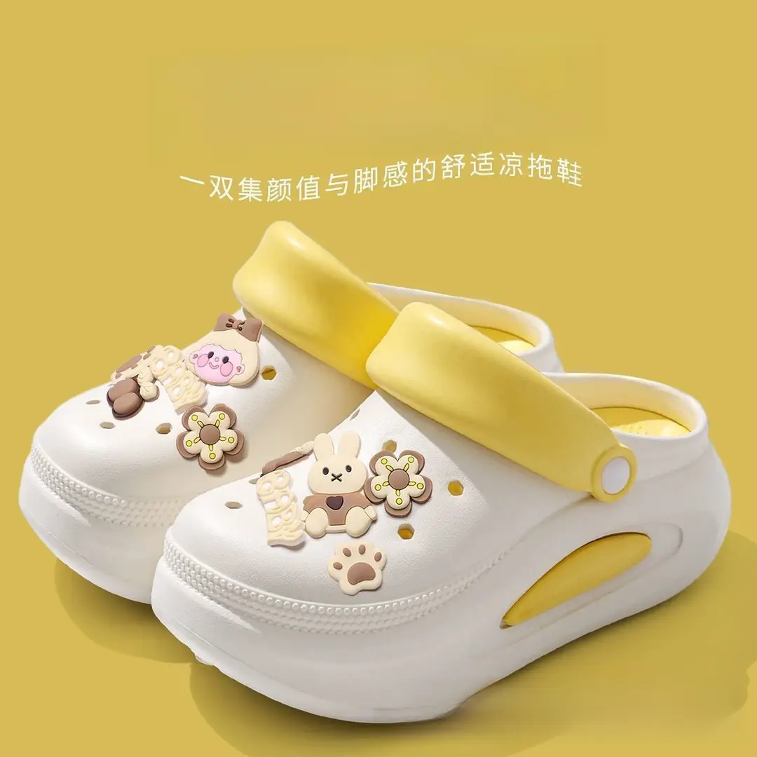 Women's New Croc Shoes Women's Thick-Soled Increased Outerwear Sandals Slippers Women's Summer Cross-Border Wholesale - Image 57