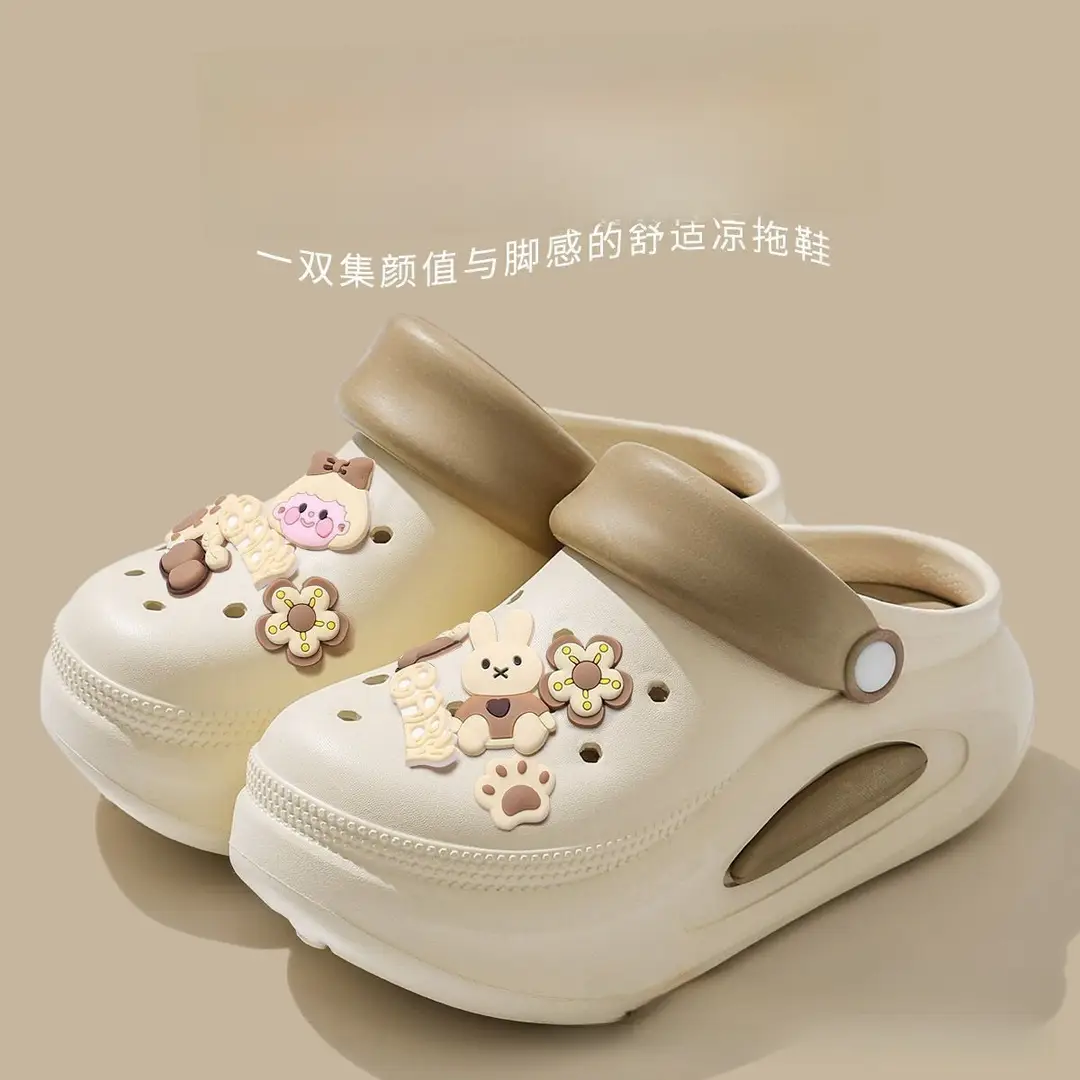 Women's New Croc Shoes Women's Thick-Soled Increased Outerwear Sandals Slippers Women's Summer Cross-Border Wholesale - Image 59