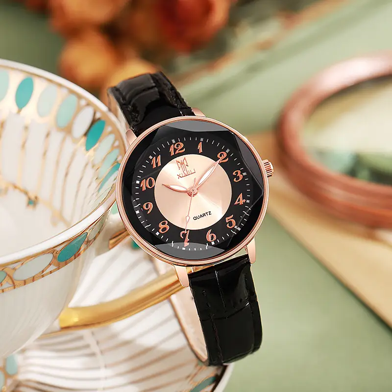 Women's Rose Gold Digital Quartz Watch with White Strap - Image 6