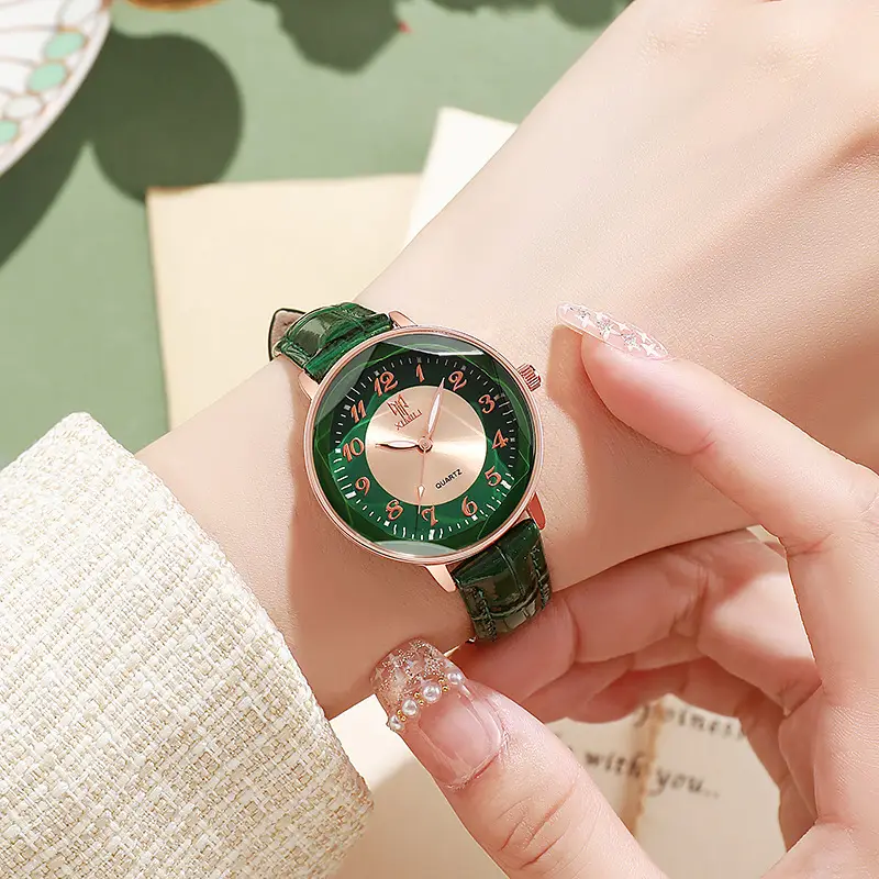 Women's Rose Gold Digital Quartz Watch with White Strap - Image 8