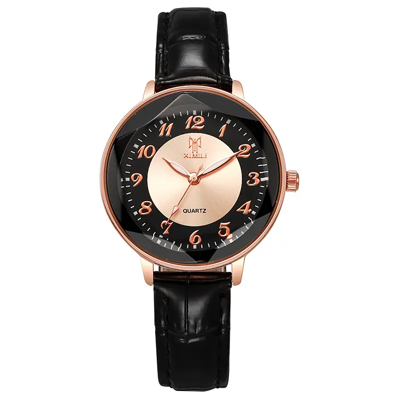 Women's Rose Gold Digital Quartz Watch with White Strap — feature 11