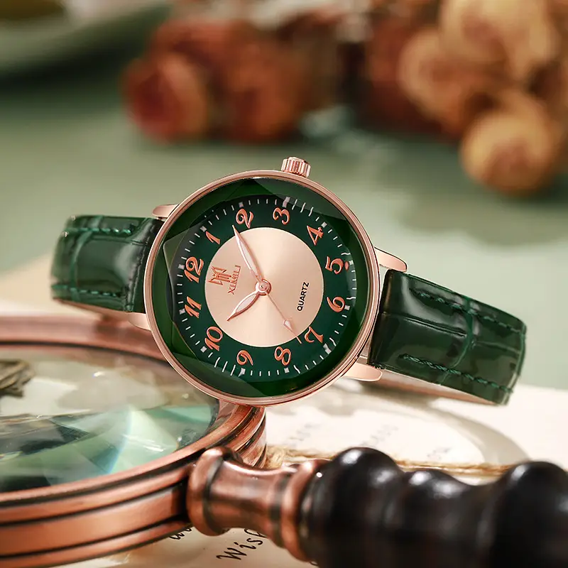 Women's Rose Gold Digital Quartz Watch with White Strap - Image 2