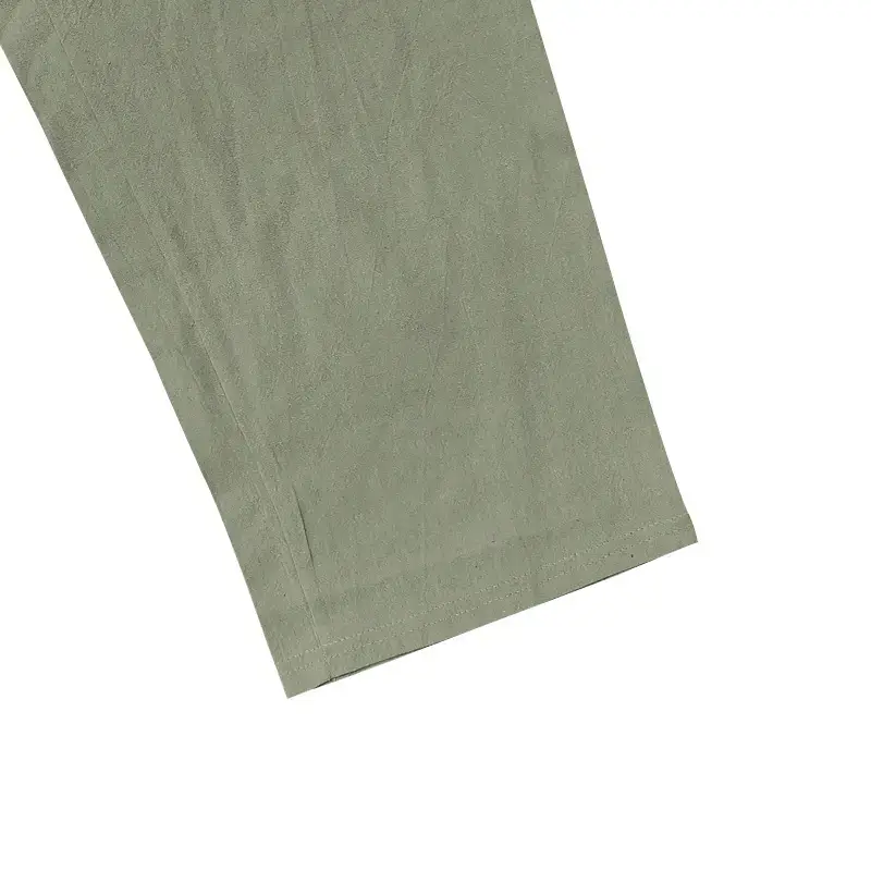 Men's White Hip-hop Casual Trousers Cotton Linen Loose Fit — feature 47