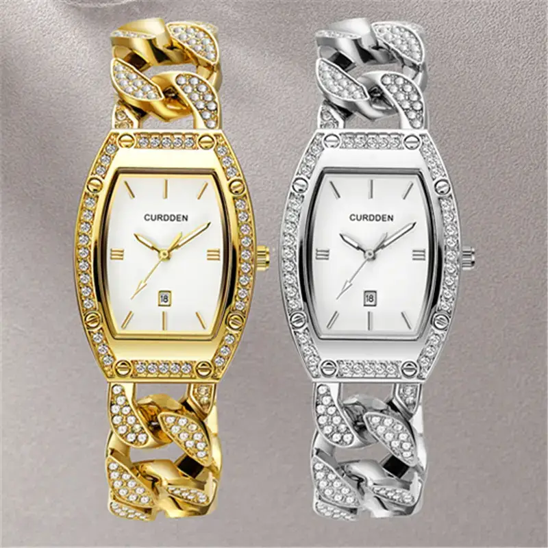 Gold Diamond Watch for Women Girls Luxury Date Quartz — feature 5