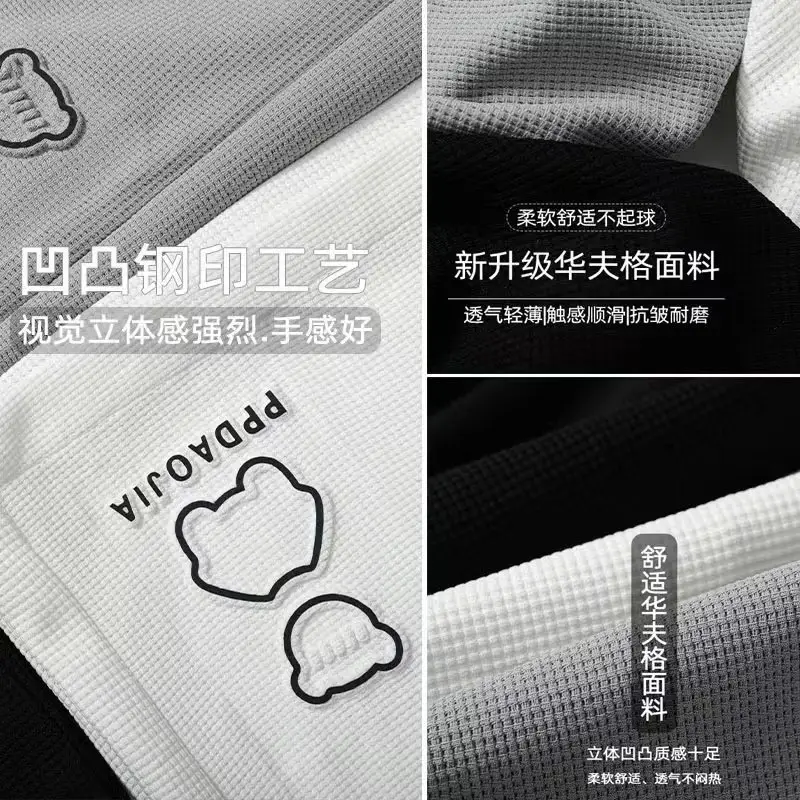 Men's White Cotton Shorts Loose Fit Summer Wear - Image 6