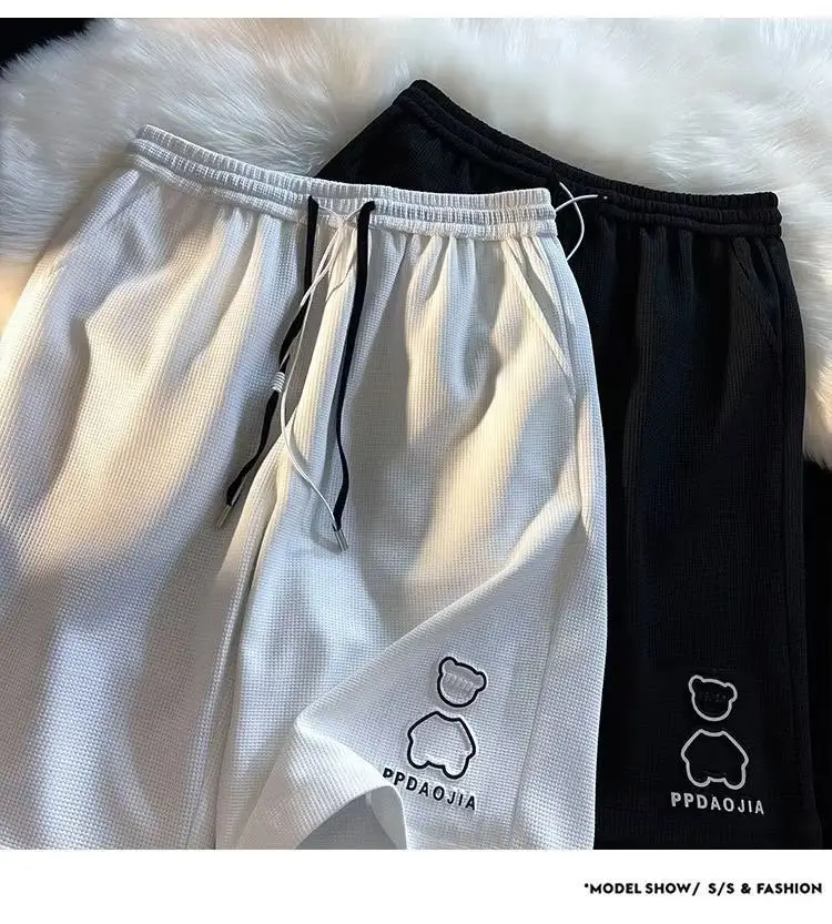 Men's White Cotton Shorts Loose Fit Summer Wear — feature 12