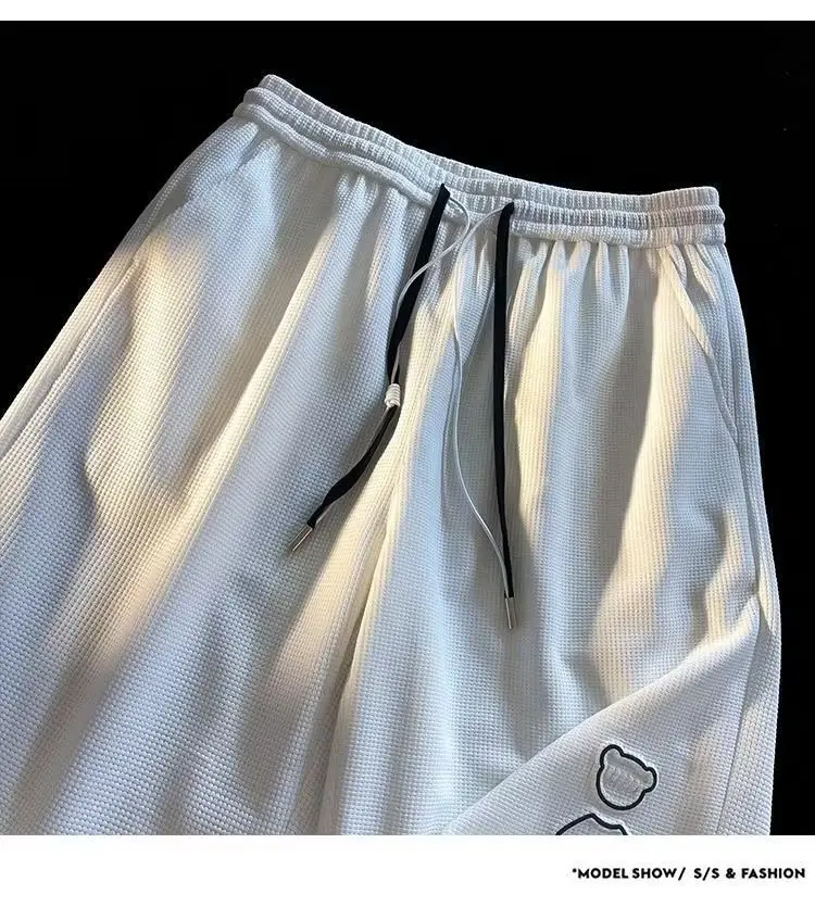 Men's White Cotton Shorts Loose Fit Summer Wear — feature 14