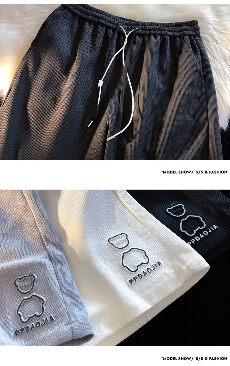Men's White Cotton Shorts Loose Fit Summer Wear — feature 16
