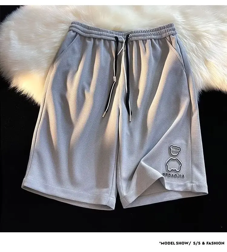 Men's White Cotton Shorts Loose Fit Summer Wear — feature 3
