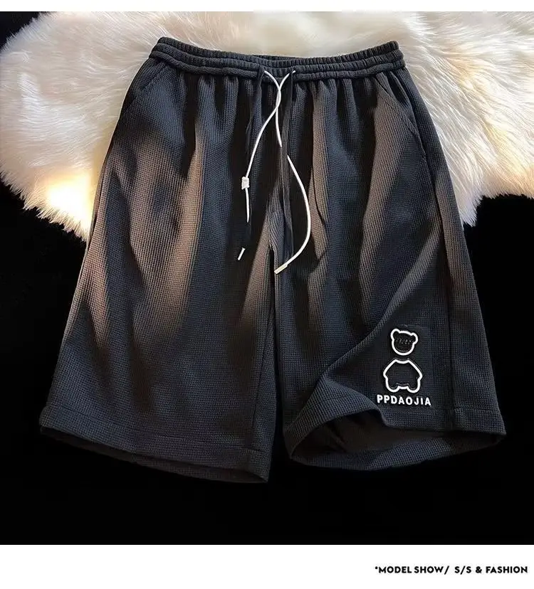 Men's White Cotton Shorts Loose Fit Summer Wear — feature 9