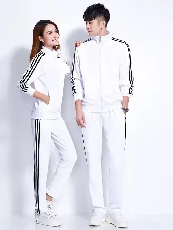 Men Black Track Suit with White Stripes - Image 38