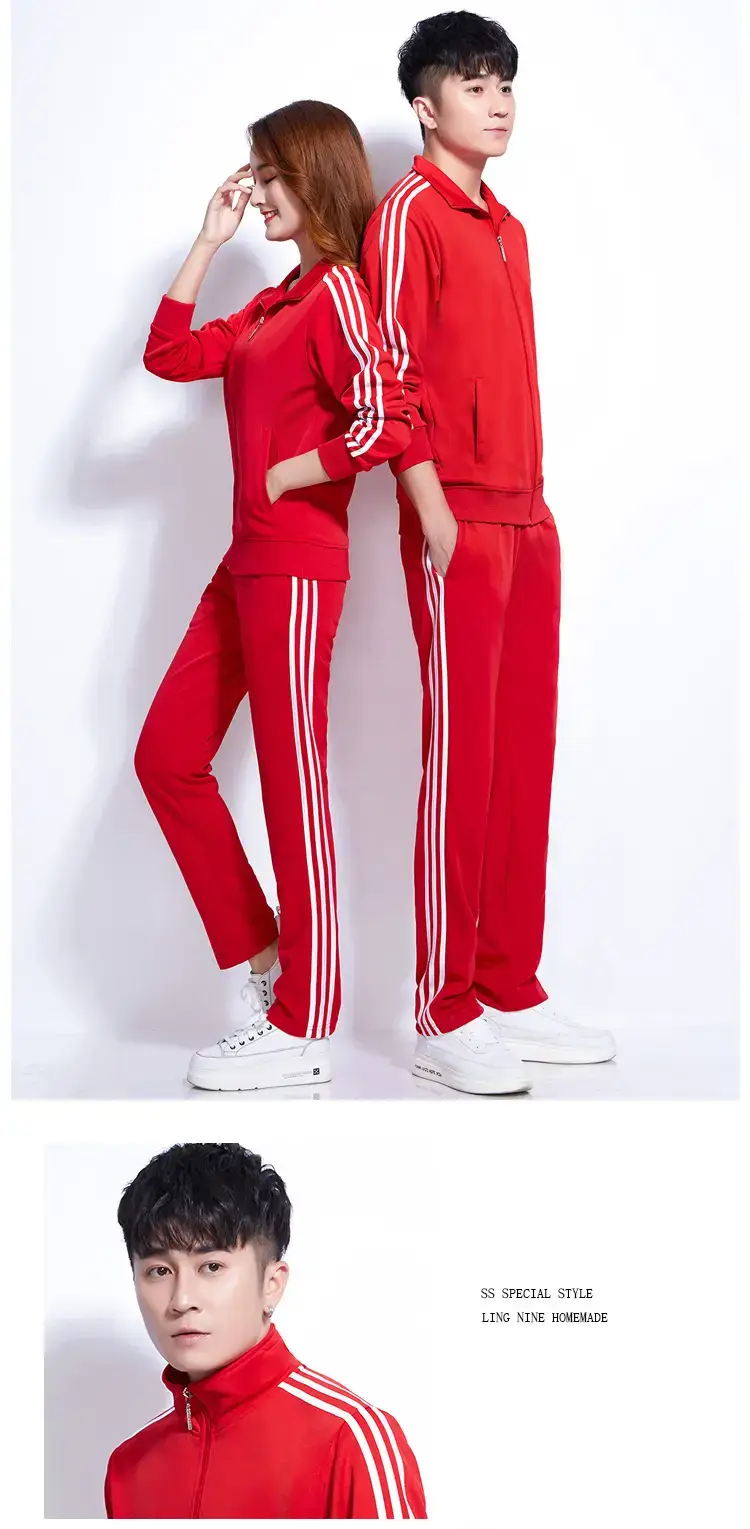 Men Black Track Suit with White Stripes — feature 10