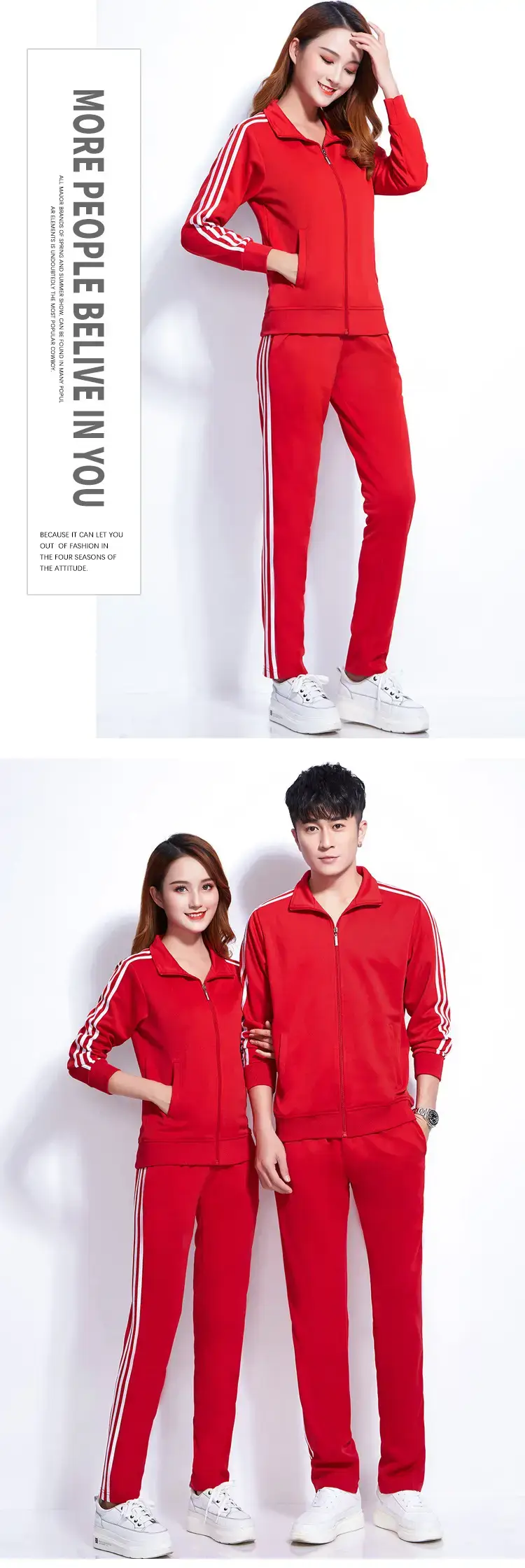 Men Black Track Suit with White Stripes — feature 11