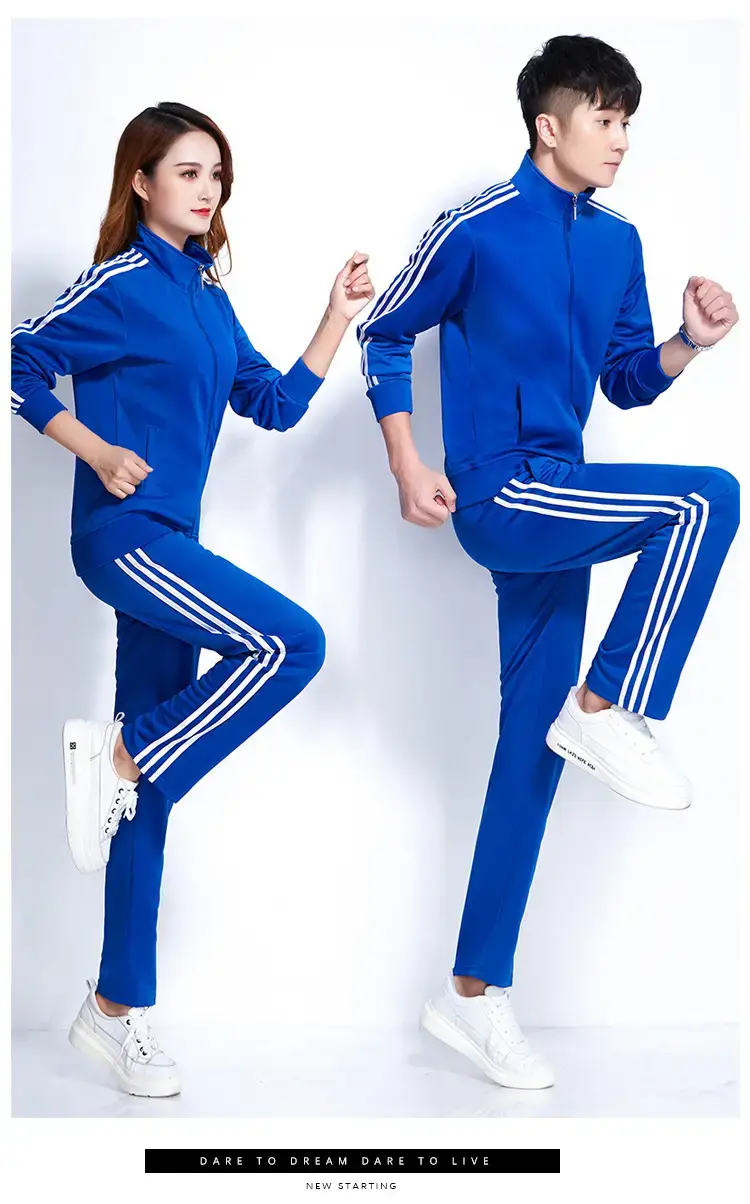 Men Black Track Suit with White Stripes — feature 13