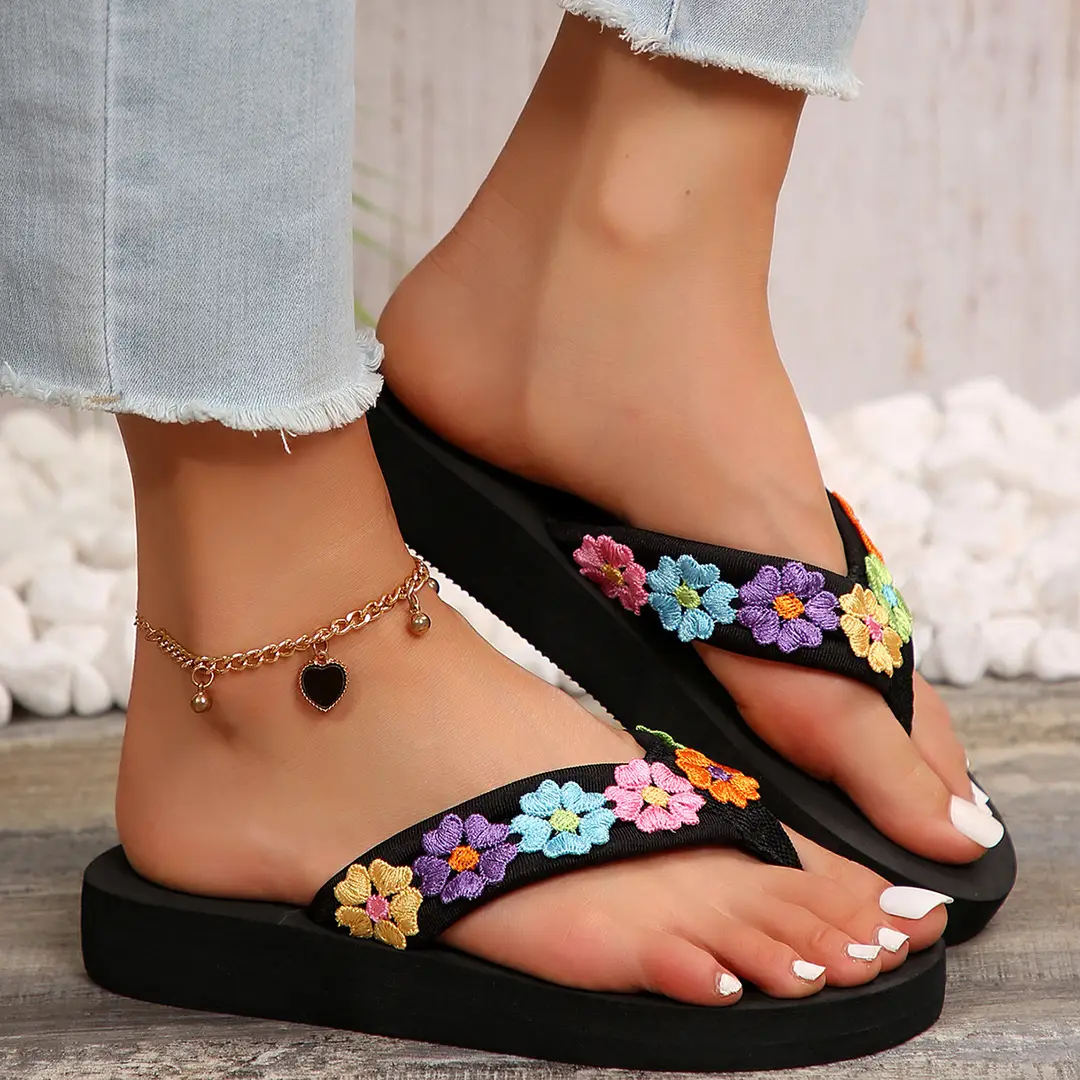 Foreign Trade plus size Flip-flops Women's Summer Indoor Beach Seaside Wear Poop-stepping Bohemian Style Flip-flops — feature 11