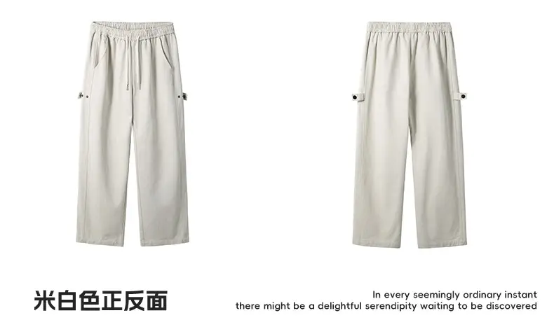 Hanlu Men's Pure Cotton Twill Pants Spring Adjustable Vintage — feature 27