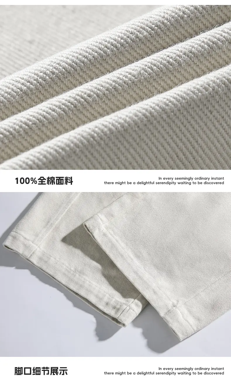 Hanlu Men's Pure Cotton Twill Pants Spring Adjustable Vintage — feature 29