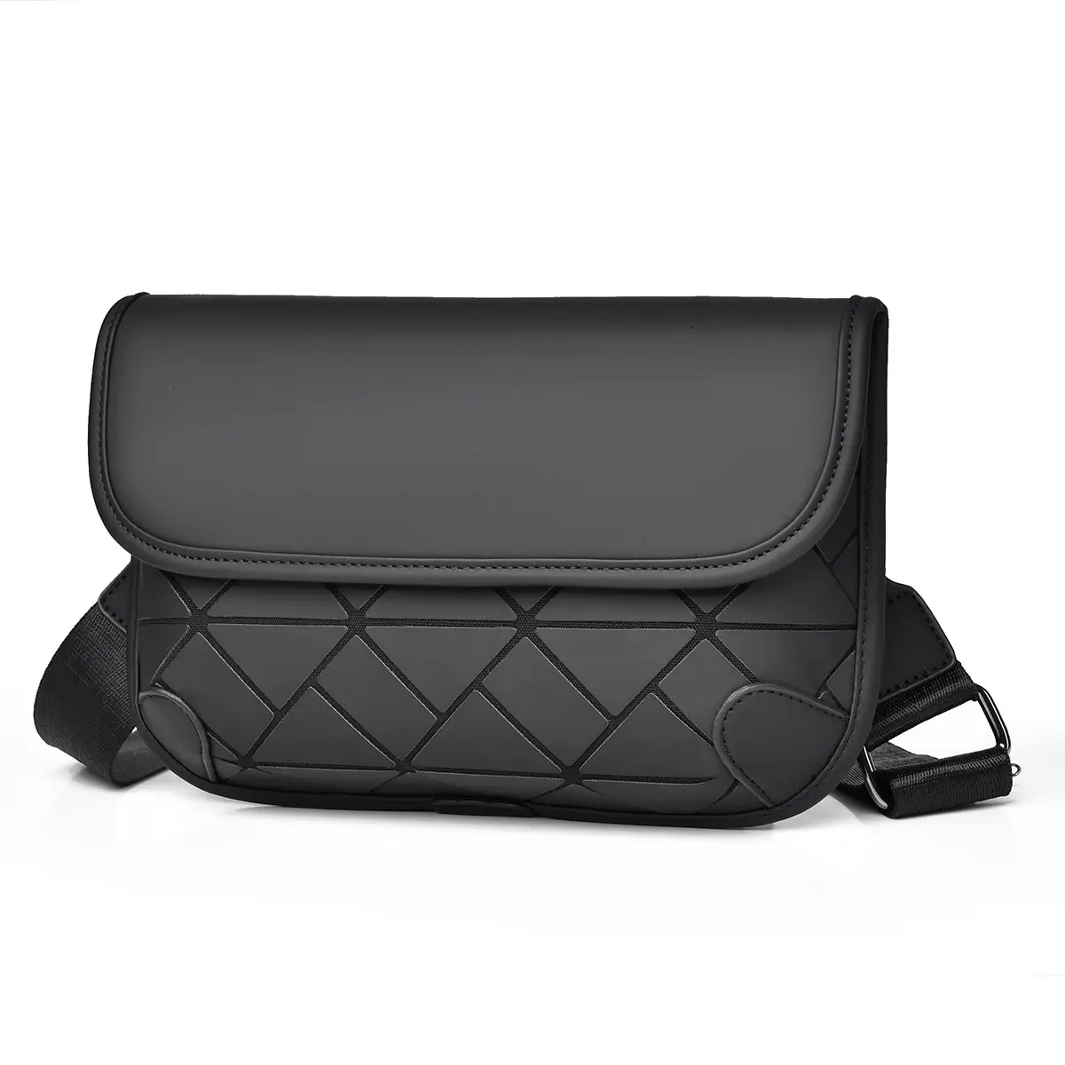 Men's Rhombic Crossbody Bag Olive Green Ultra Thin