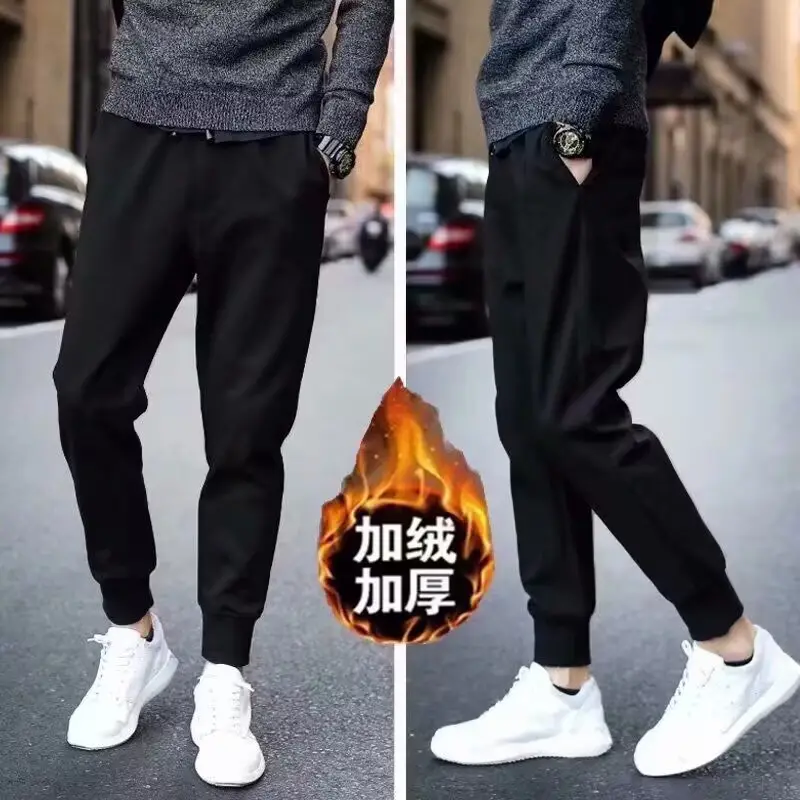 Men's Black Fleece Hooded Sweatshirt Track Suit — feature 22