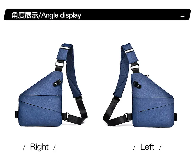 Men's Grey Shoulder Bag Travel Casual Wholesale — feature 12