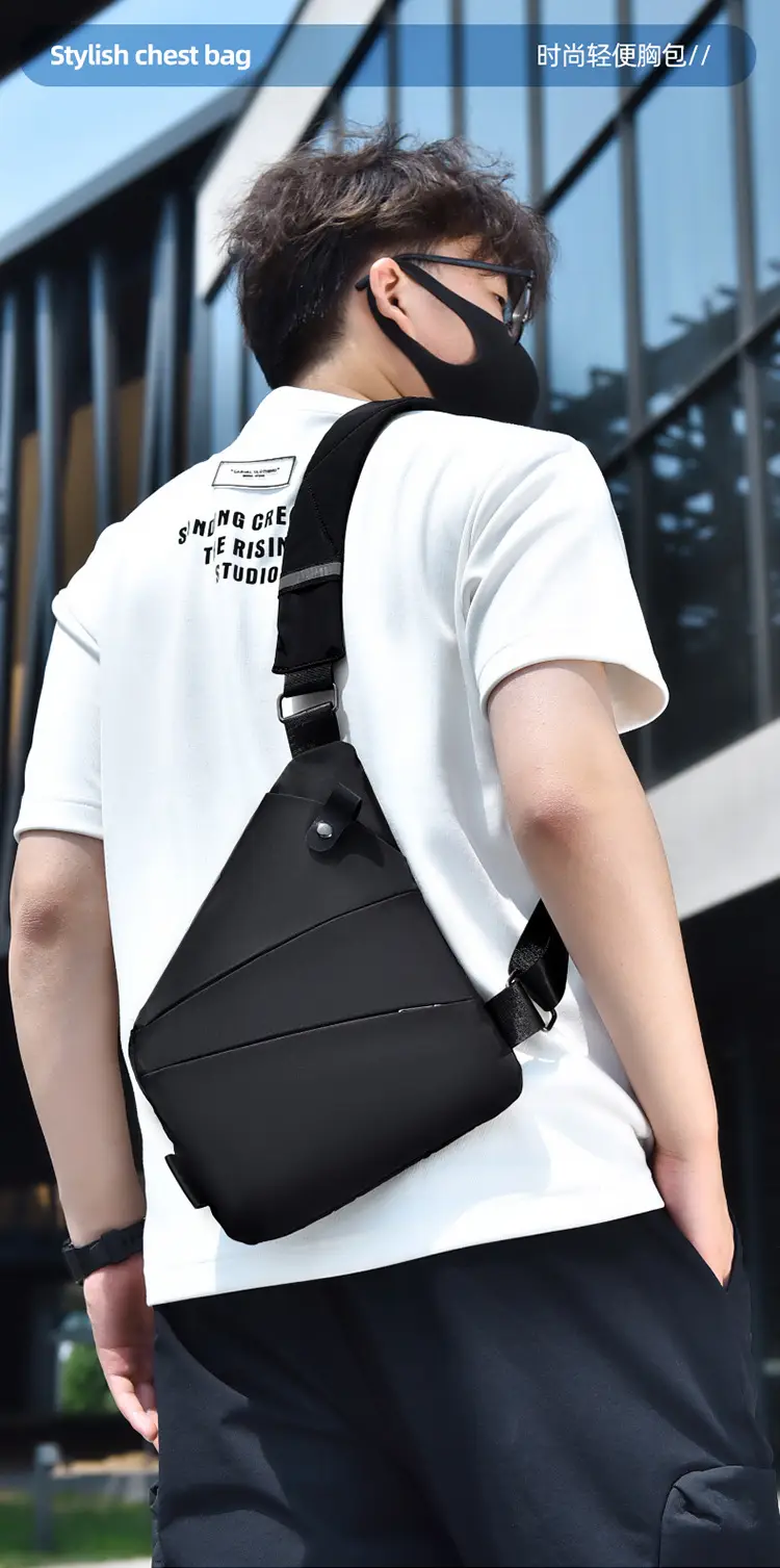 Men's Grey Shoulder Bag Travel Casual Wholesale — feature 4