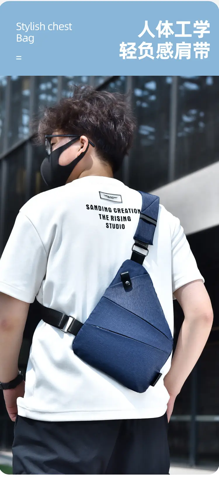 Men's Grey Shoulder Bag Travel Casual Wholesale — feature 6