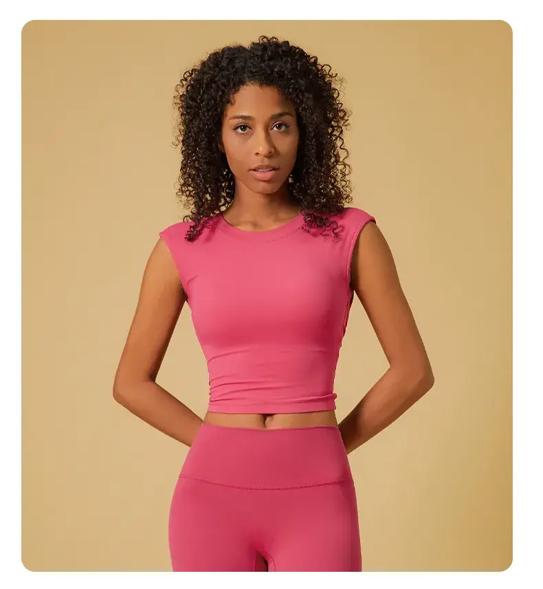 Women's Large Backless Yoga Vest Fixed Chest Pad — feature 11