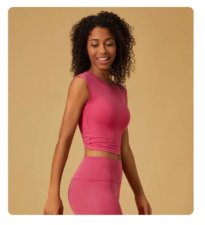 Women's Large Backless Yoga Vest Fixed Chest Pad — feature 8