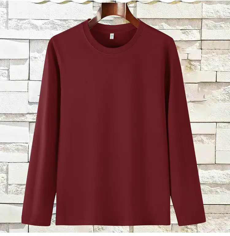 Black Cotton Long Sleeve T-Shirt 180g — feature 16