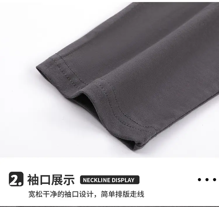 Black Cotton Long Sleeve T-Shirt 180g — feature 21