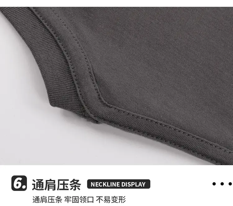 Black Cotton Long Sleeve T-Shirt 180g — feature 24