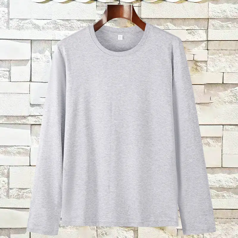 Black Cotton Long Sleeve T-Shirt 180g