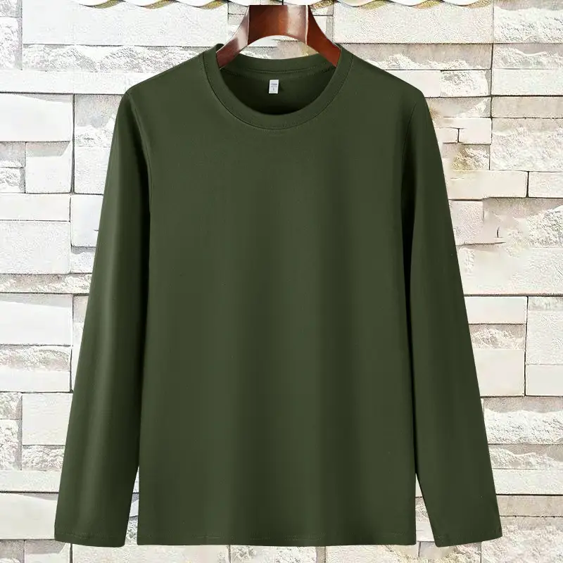 Black Cotton Long Sleeve T-Shirt 180g