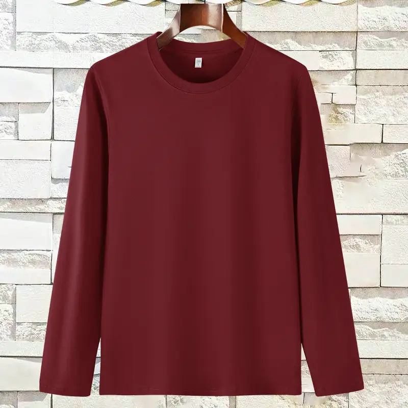 Black Cotton Long Sleeve T-Shirt 180g