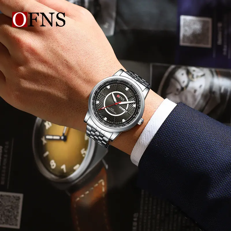 Men's Dual Calendar Silicone Watch Black Waterproof - Image 9