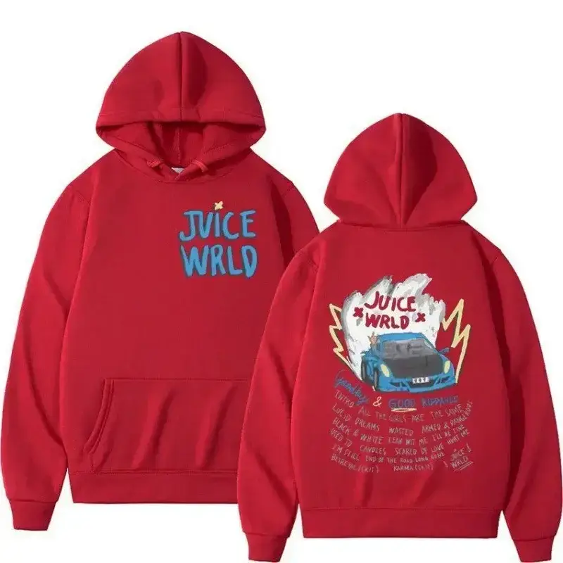 Juice Wild Anime Printed Hoodie Set for Men Women Cream — feature 10
