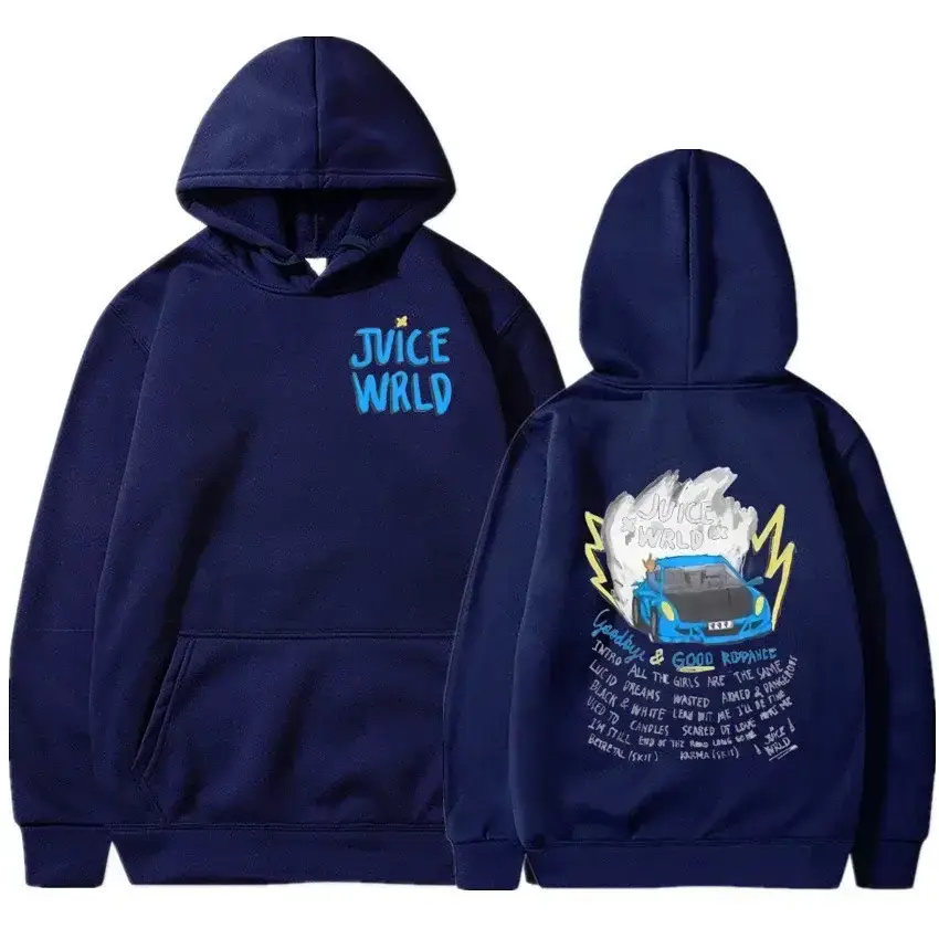 Juice Wild Anime Printed Hoodie Set for Men Women Cream — feature 11