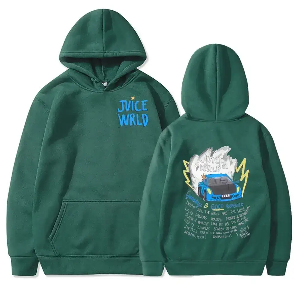 Juice Wild Anime Printed Hoodie Set for Men Women Cream — feature 15