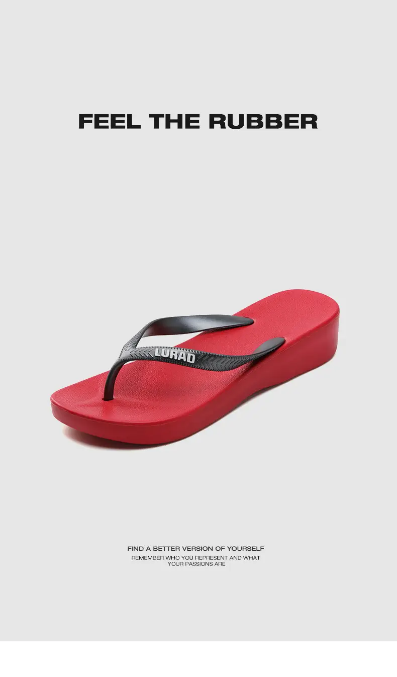 Women Korean Red EVA Casual Flip-Flops — feature 1