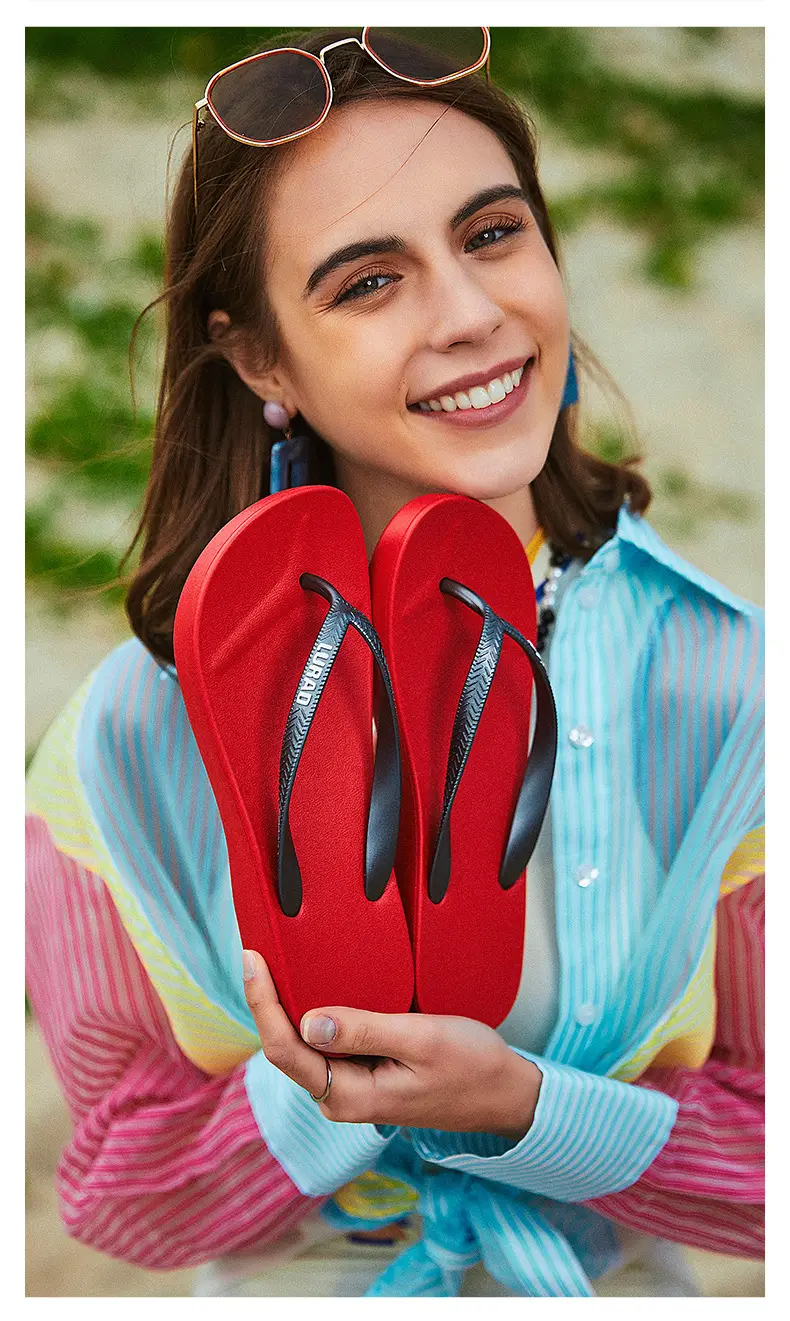 Women Korean Red EVA Casual Flip-Flops — feature 8