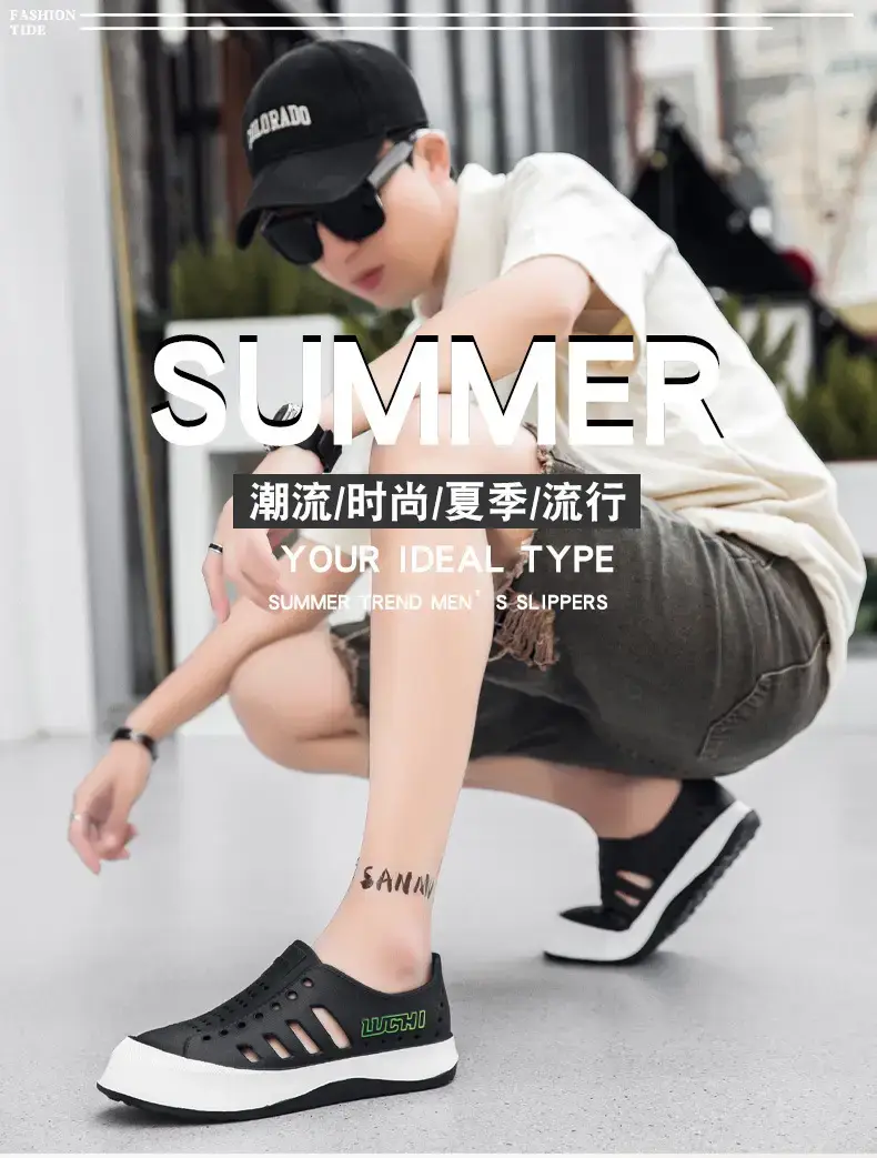 White Croc Sandals for Men Women Summer — feature 1