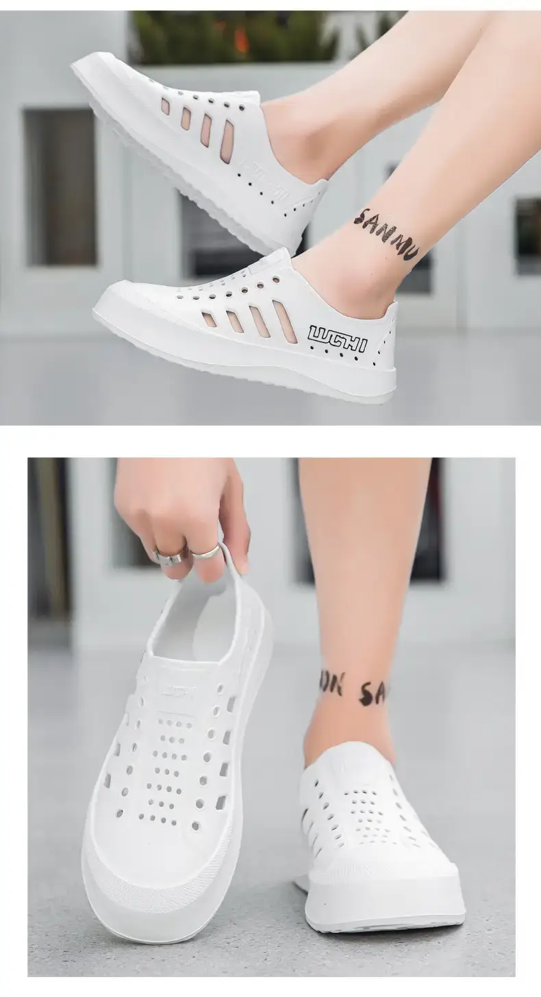 White Croc Sandals for Men Women Summer — feature 14