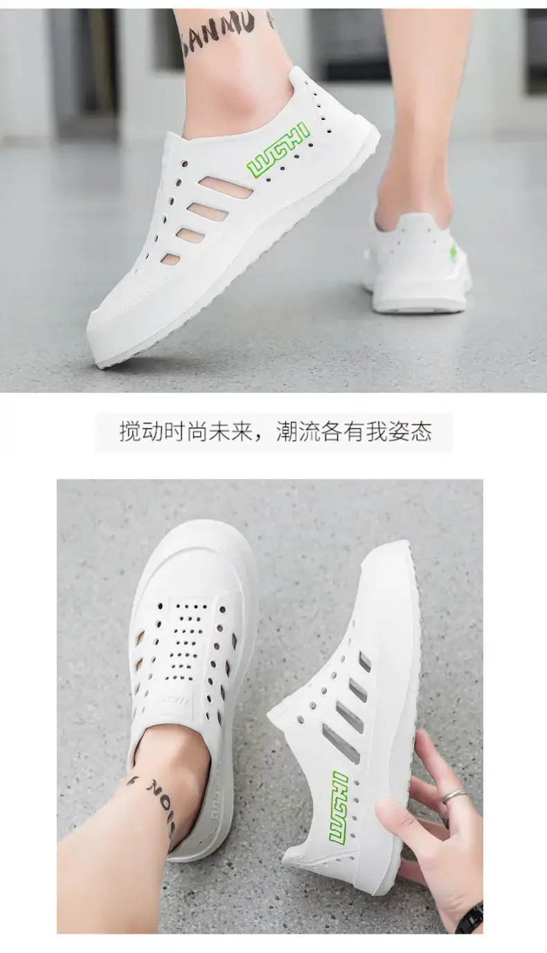 White Croc Sandals for Men Women Summer — feature 9